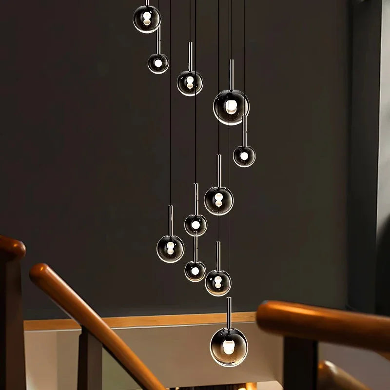 Axyaa Nordic Spherical Pendant Chandelier for Indoor Lighting in Dining Room