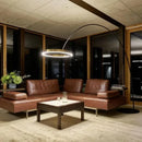 Axyaa Luxury Fishing Lamp: Circular Vertical Floor Lamp for Living Room & Bedroom