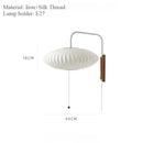 Axyaa Silk Fabric Spherical Wall Lamp - Italian Nordic Design, Japanese Style