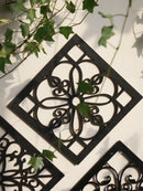 Axyaa Wooden Boho Wall Decor Set - Hexagon & Square Carved Designs