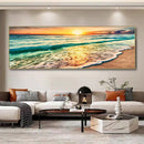 Axyaa Beach Sunset Canvas Wall Art for Aesthetic Living Room Decor