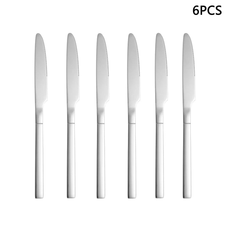 Axyaa Silver Stainless Steel Tableware Set for Home and Hotel Dining
