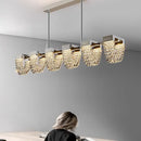 Axyaa Modern Crystal Pendant Chandelier for Living and Dining Room Lighting