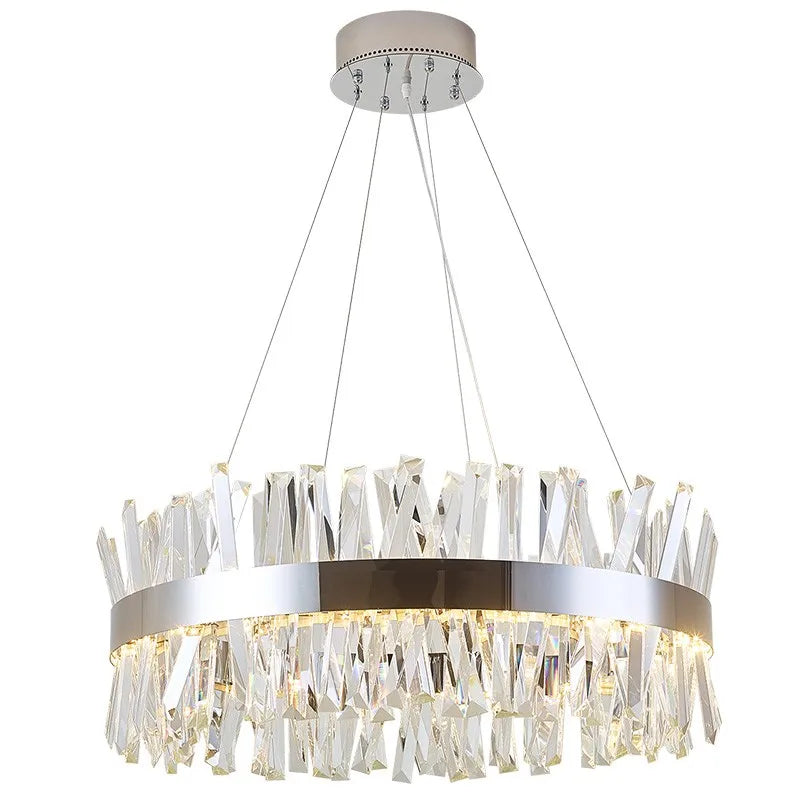 Axyaa Ring Crystal Chandeliers - Luxury LED Pendant Lights for Home and Restaurant
