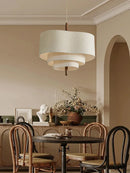 Axyaa Retro Style Fabric Chandelier Pendant Light for Living Room