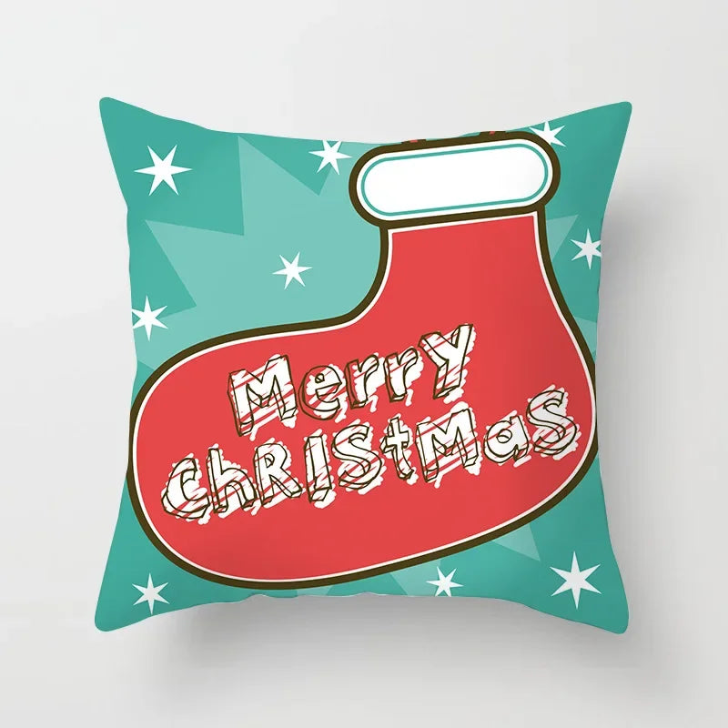 Axyaa Santa Claus Polyester Throw Pillow Case 45X45CM