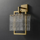 Axyaa Crystal Copper Square Wall Lamp for Modern Living Room, Bedroom, and Hallway