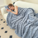 Axyaa Cozy Quilted Vintage Plaid Flannel Throw Blanket - All-Season Digital Design