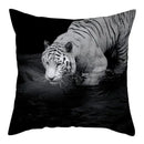 Axyaa Tiger Lion Pillow Case for Home Sofa Decor - Animal Throw Cover