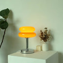 Axyaa Ceramic Table Lamp with Fabric Art Lampshade for Living Room Decor
