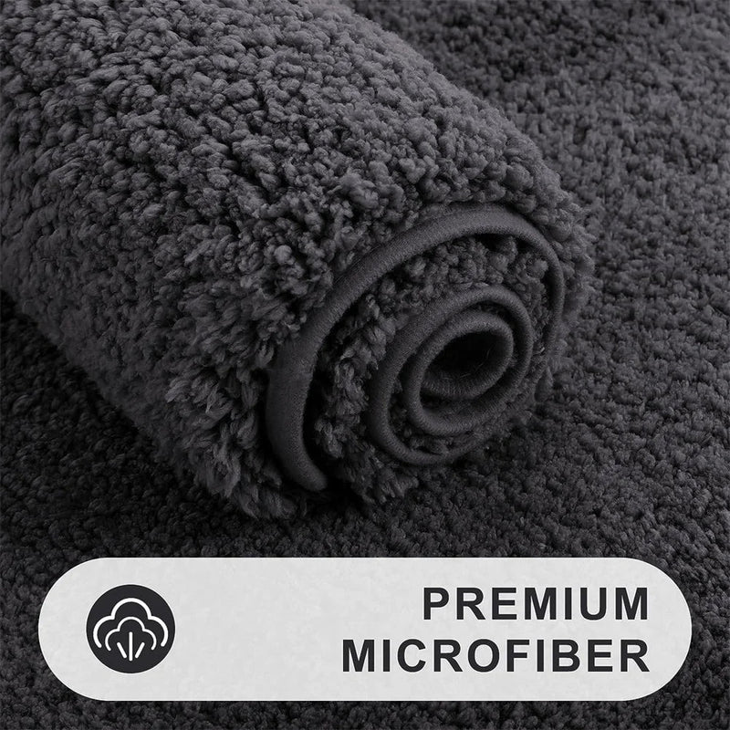 Axyaa Shaggy Bath Mat Soft Plush Non-Slip Absorbent Washable Carpet
