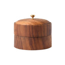 Axya Acacia Wood Double Fruit Tray: Solid Melon Seed & Dried Fruit Storage Box