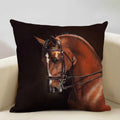 Axyaa Horse Pattern Cushion Cover 45x45cm Linen for Home Living Room Art Decoration