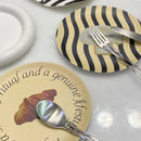 Axyaa Bamboo Fiber Plate - Cute Nordic Style Cartoon Tableware for Breakfast or Dessert