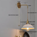 Axyaa Ceramic Brass LED Wall Light Fixture Reading Lamp