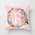 Axyaa Wreath Alphabet Pillow Cover - 45x45cm