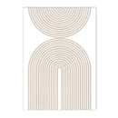 Axyaa Modern Geometric Beige Abstract Canvas Wall Art for Bedroom Decor