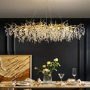 Axyaa Gold Crystal Chandeliers: Luxury Lighting for Living Room, Dining Room, Bedroom.