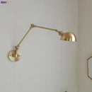 Axyaa Nordic Copper Wall Lamp Sconce Pull Chain Switch Indoor Lighting Bedroom Mirror Stair Light