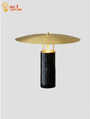 Axyaa Stone Marble Table Lamp, Minimalist Nordic Design for Living Room, Bedroom, Office