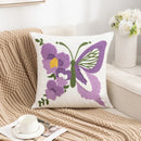 Axyaa Embroidered Floral Pillowcase Set - Soft Cotton Cushion Covers