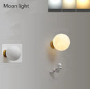 Axyaa Kids Space Planet Astronaut Wall Lamp Glass Ball Modern Bedroom Decor