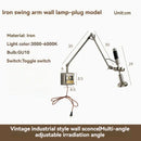 Axyaa Industrial Style Adjustable Wall Lamp for Bedside Reading & Restaurant Bedroom