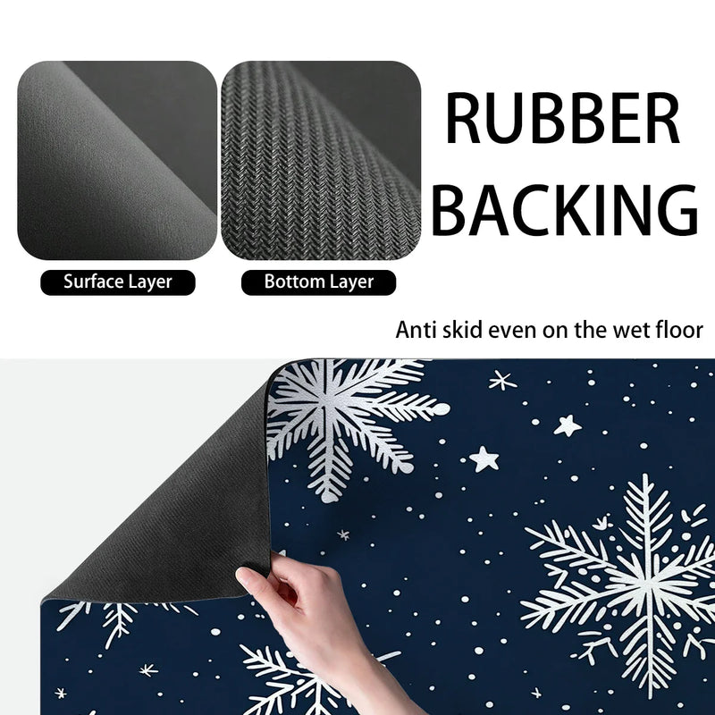 Axyaa Christmas Stars Absorbent Drain Pads for Kitchen Tableware
