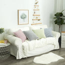 Axyaa Striped Pattern Ball Edge Pillow Case 45x45cm for Living Room Sofa