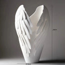 Axyaa White Ceramic Vase: Home Living Room Decor and Dining Room Centerpiece