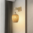 Axyaa LED Rattan Wall Lamp for Living Room & Bedroom Decor