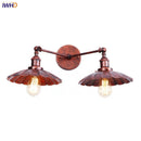 Axyaa Rustic LED Wall Lamp, Vintage Industrial Style, Adjustable 2 Heads Light Fixture