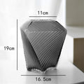 Axyaa Frosted Leaning Tower Glass Vase: Simple & Elegant Decor Item