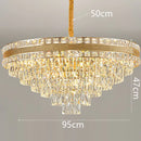 Crystal Living Room Chandelier by Axyaa | Luxury Pendant Light for Dining Room & Ceiling