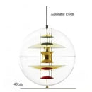 Axyaa Nordic Luxury Acrylic Pendant Chandelier White Gold Silver Modern Decor Lamp