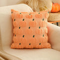 Axyaa Halloween Pumpkin Pillow Cover, 18x18 Inch Orange Cushion Case for Fall Home Decor