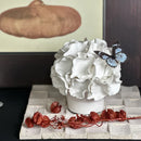 Axyaa Ceramic Petal Folds Vase Home Decoration Handicraft