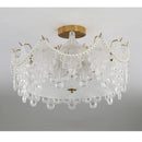 Axyaa Crystal Glass Minimalist Bedroom Ceiling Lamp