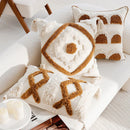 Axyaa Boho Beige Brown Jacquard Embroidery Pillowcase 45X45cm