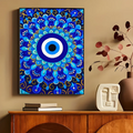 Evil Eyes Abstract Art Canvas Dcor Prints by Axyaa