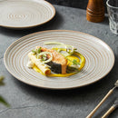 Axyaa Brown Western Pasta Plate: Premium Japanese Ceramic Tableware for Home