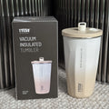 Axyaa Insulated Cold Cup with Diamond-Shaped Straw for Portable Ice Cream Water.