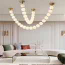Axyaa White Ball LED Pendant Light Chandelier for Stylish Indoor Decor