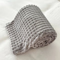 Axyaa Rabbit Plush Flannel Blanket Cover - Cozy Nap Blanket, Machine Washable