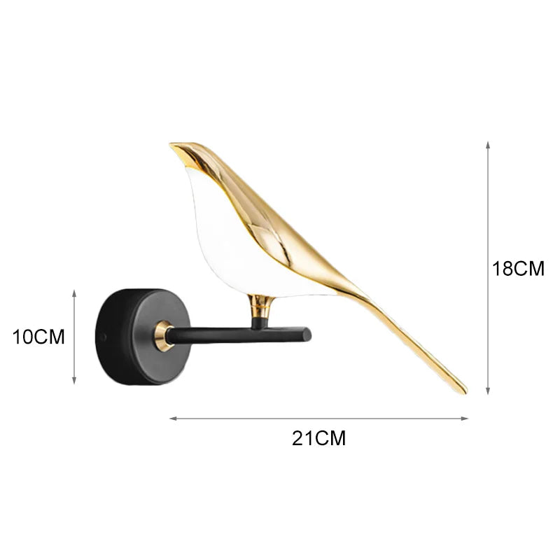 Axyaa Nordic Magpie Art Wall Light for Home Decor and Living Room