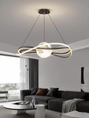Axyaa Smart Chandelier: Modern Minimalist Pendant Light for Living Room, Bedroom, and Restaurant