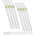 Axyaa Glass Straws Set with Brush for Smoothies Tea Juice Bar