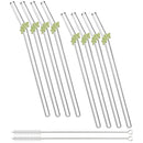 Axyaa Glass Straws Set with Brush for Smoothies Tea Juice Bar