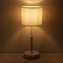 Axyaa 5w Rechargeable Table Lamp Copper White Linen Fabric USB Touch Cordless