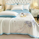 Axyaa Summer Silk Quilt Set - Butterfly Embroidery, Washed, Four-Piece & Three-Piece